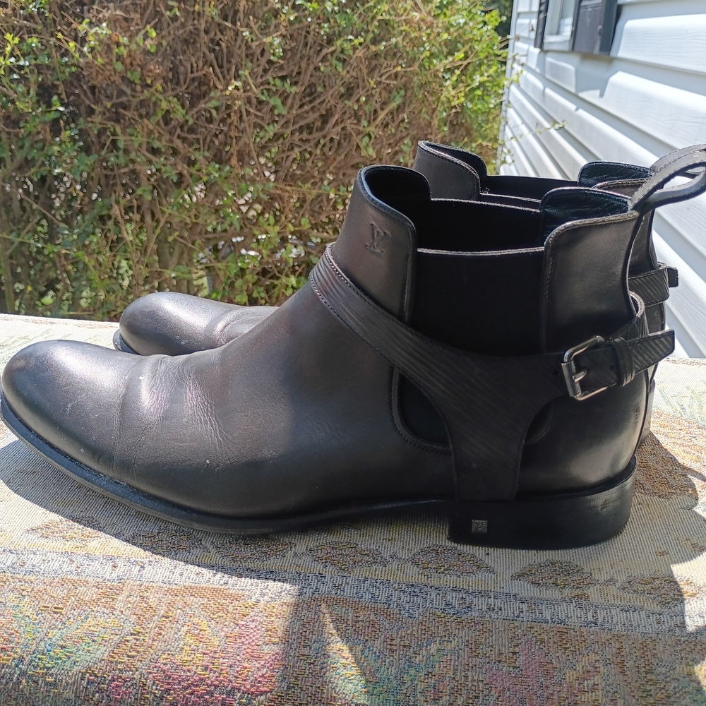 Mens Black Louis Vuitton Greenwich Boots